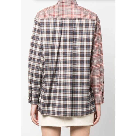 KENZO PARIS X NIGO 2 TONE PLAID OVERSIZED SHIRT S - Picture 13 of 13